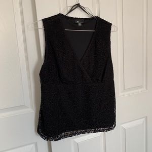 AB Studio Lace V Neck Tank Top Blouse
